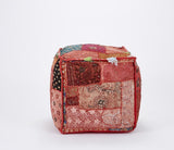 Pouf carré patchwork
