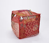 Pouf carré patchwork