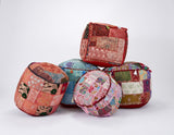 Pouf carré patchwork