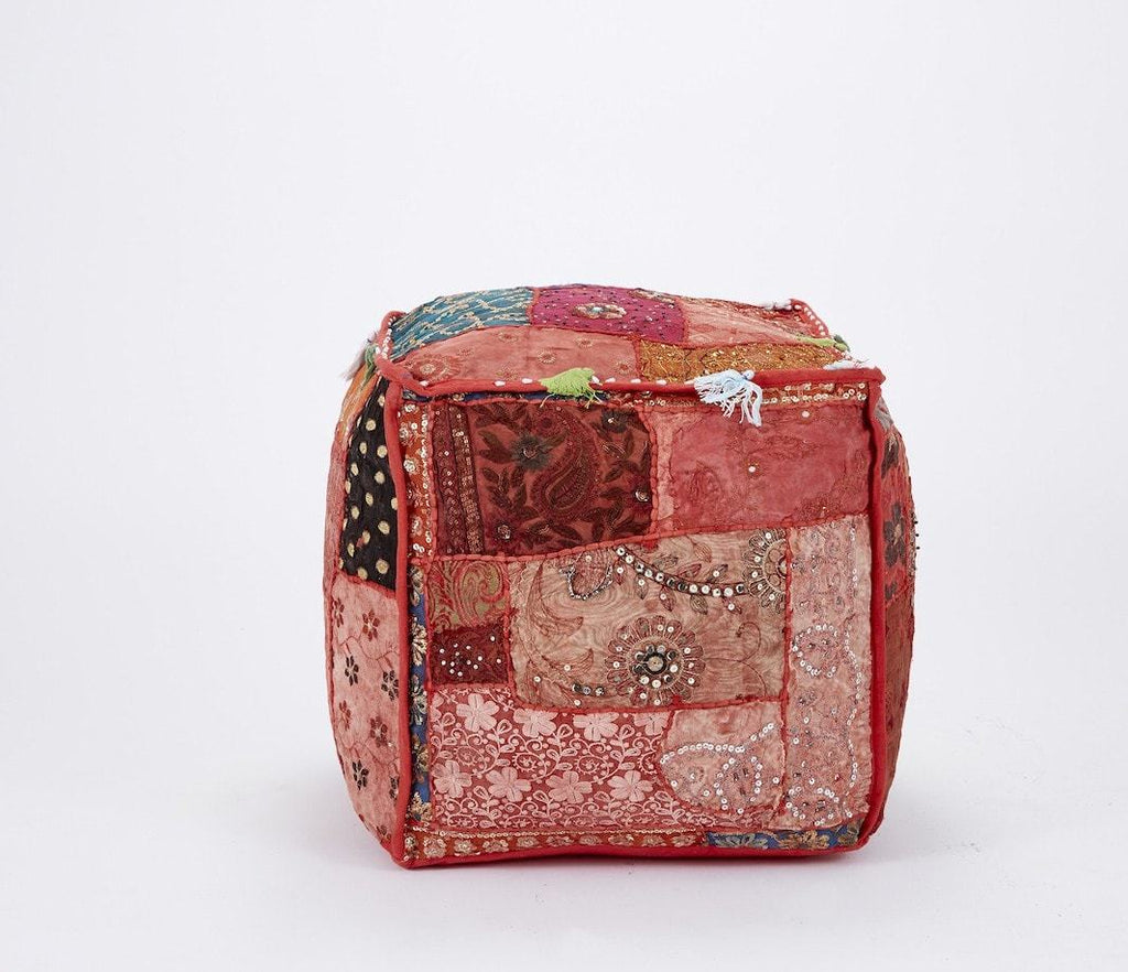 Patchwork Square Pouffe