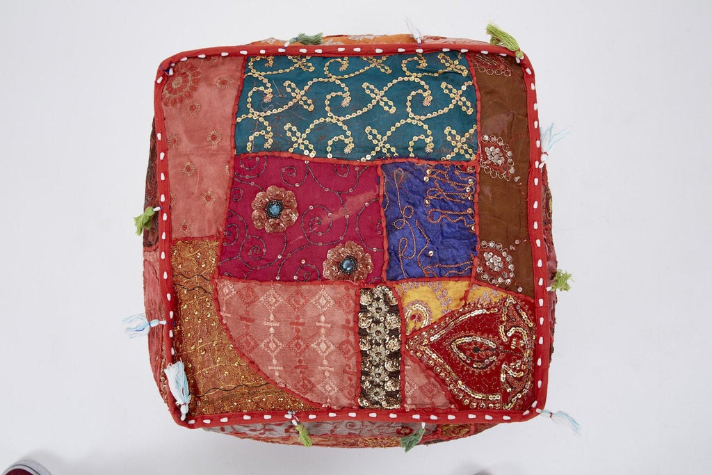 Patchwork Square Pouffe