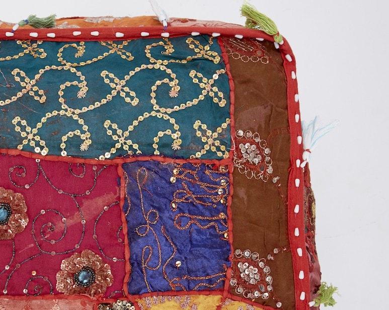 Patchwork Square Pouffe