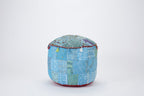 Large Patchwork Round Pouffe