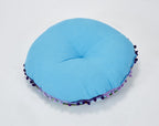 Embroidered Suzani Round Padded Floor Cushion.